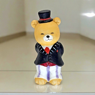 Vintage BC Bronson Porcelain Bisque Teddy Bear Groom Figurine Collectible
