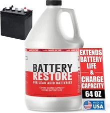Battery Restore For Lead Acid Batteries Made In USA - 64oz Formulated Solution