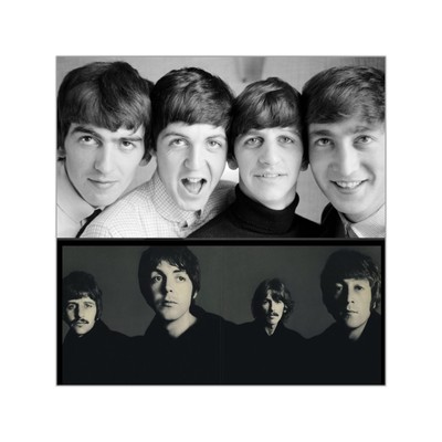 The Beatles In Black And White Jumbo Vinyl Sticker - Two Sizes To Thoose From