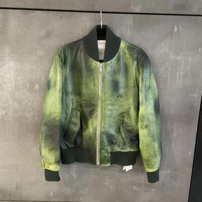 Sample 205w39nyc Green Paint Splatter Bomber Jacket | eBay