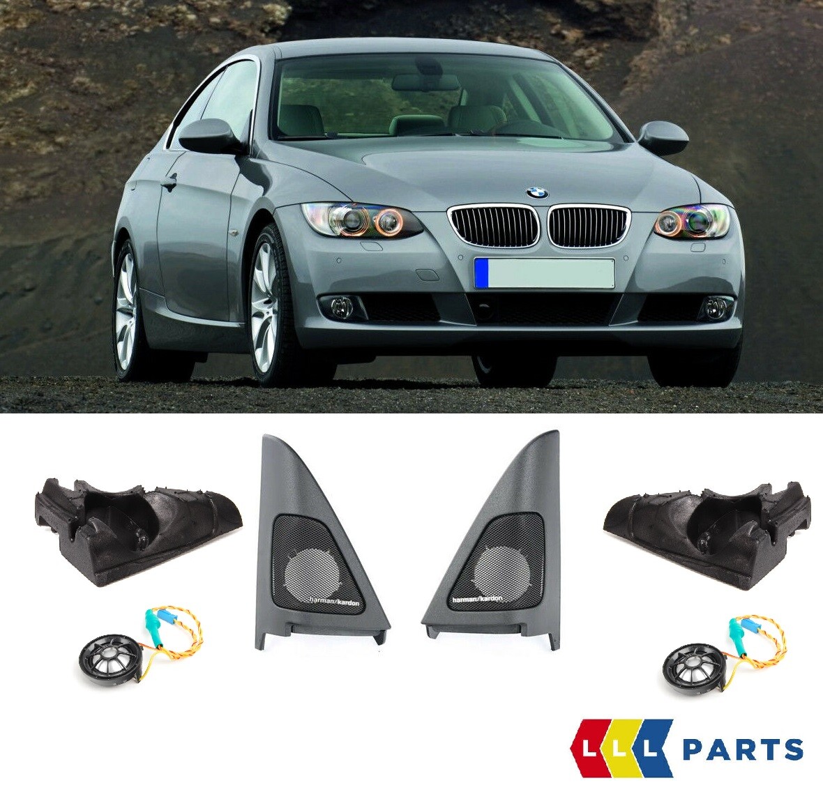 Keenso Grille Haut-Parleur Voiture - Remplacement OEM 51337184197 Pour BMW Série 3 E92 E93 2006-2013