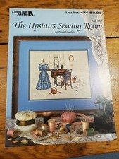 LEISURE ARTS THE UPSTAIRS SEWING ROOM CROSS STITCH PATTERN FREE SHIPPING