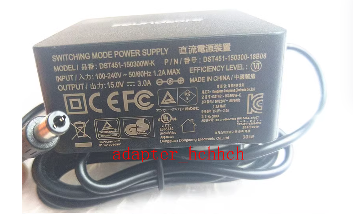 New Original OEM 15V 3A Adapter for Anker Nebula Capsule Max D2423