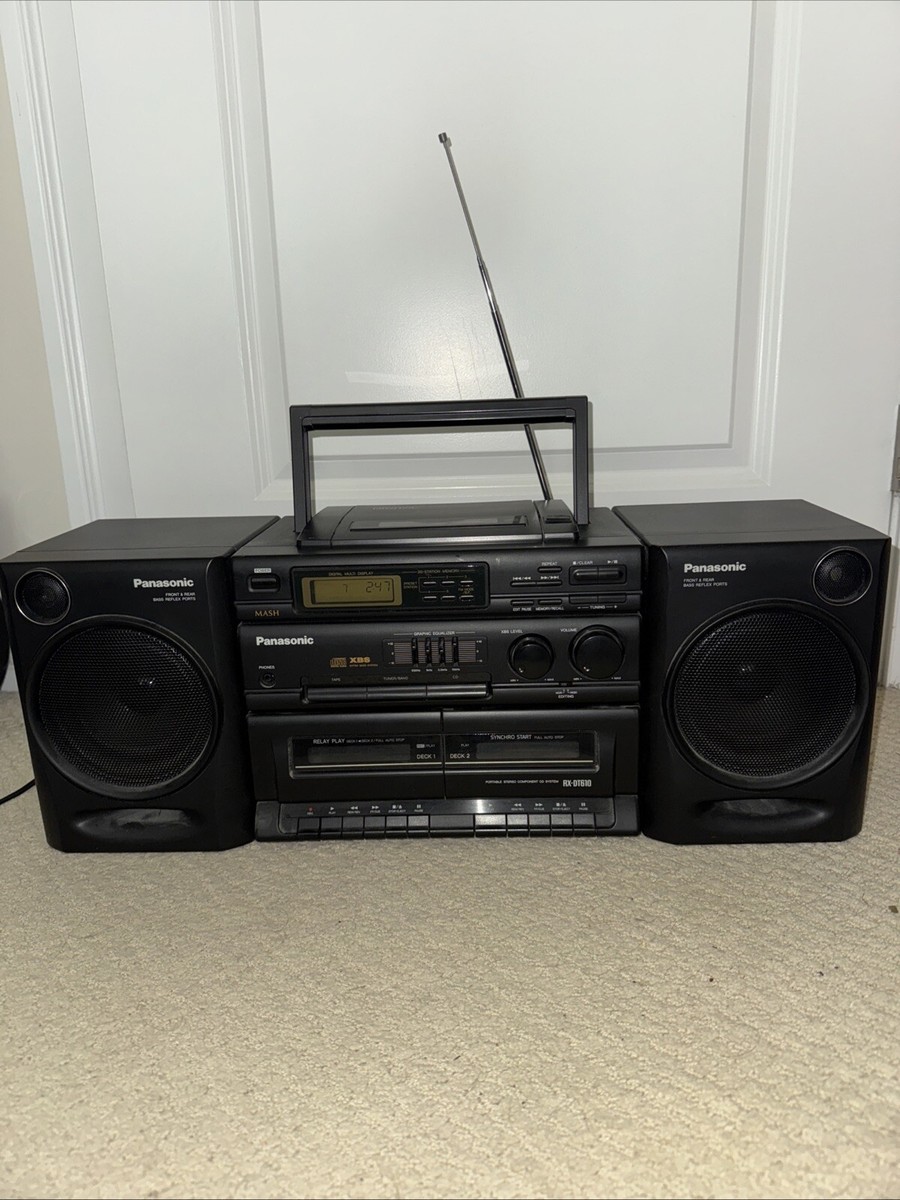 Panasonic RX-DT610 Portable Dual Tape Deck & CD System Detachable