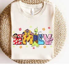Custom Name Lilo and Stitch Name Kids Family Shirt Unisex Adult Kid Shirt