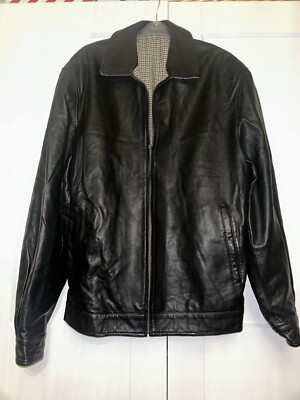 Aquascutum Leather Zip Up Bomber Jacket UK