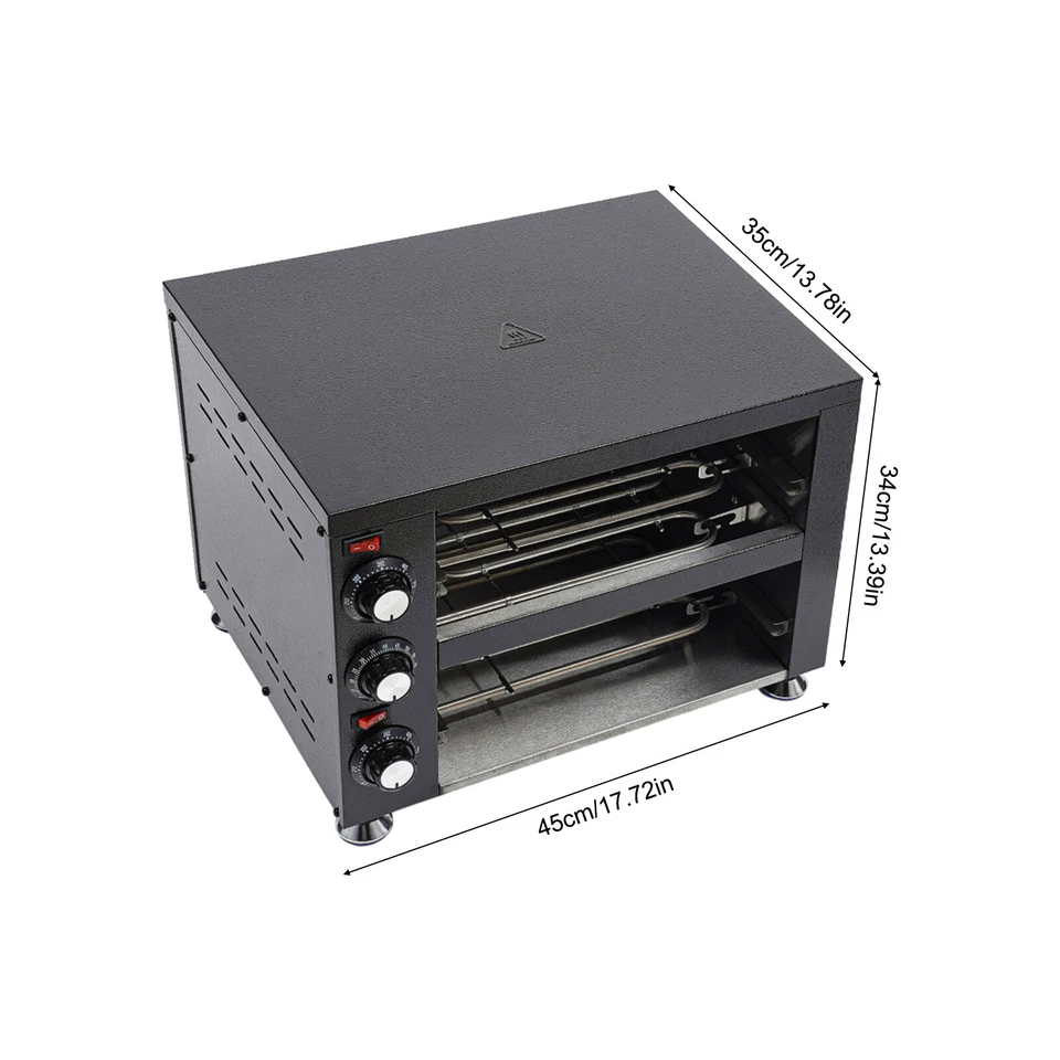 Encimera eléctrica comercial de doble capa horno para pizza horno interior cocina para pizza Foto 4 de 4