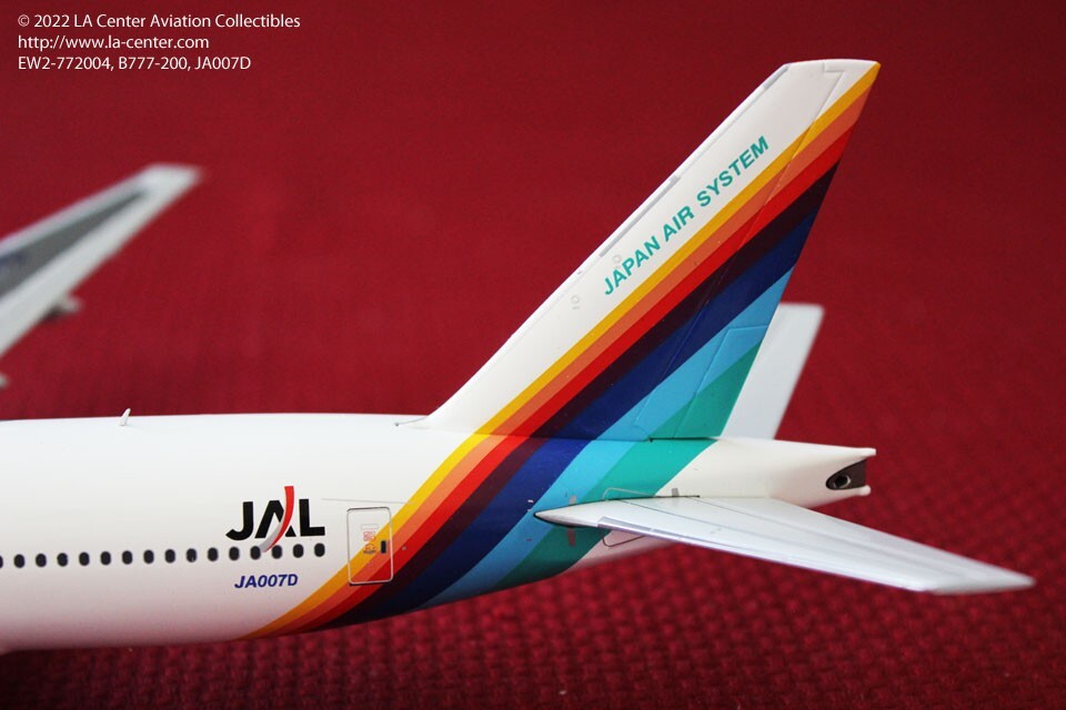 JCwings 1/200 日本エアシステム　B777-200 JA007D JC Wing Japan Air System JAS Boeing 777-200 in Rainbow Color