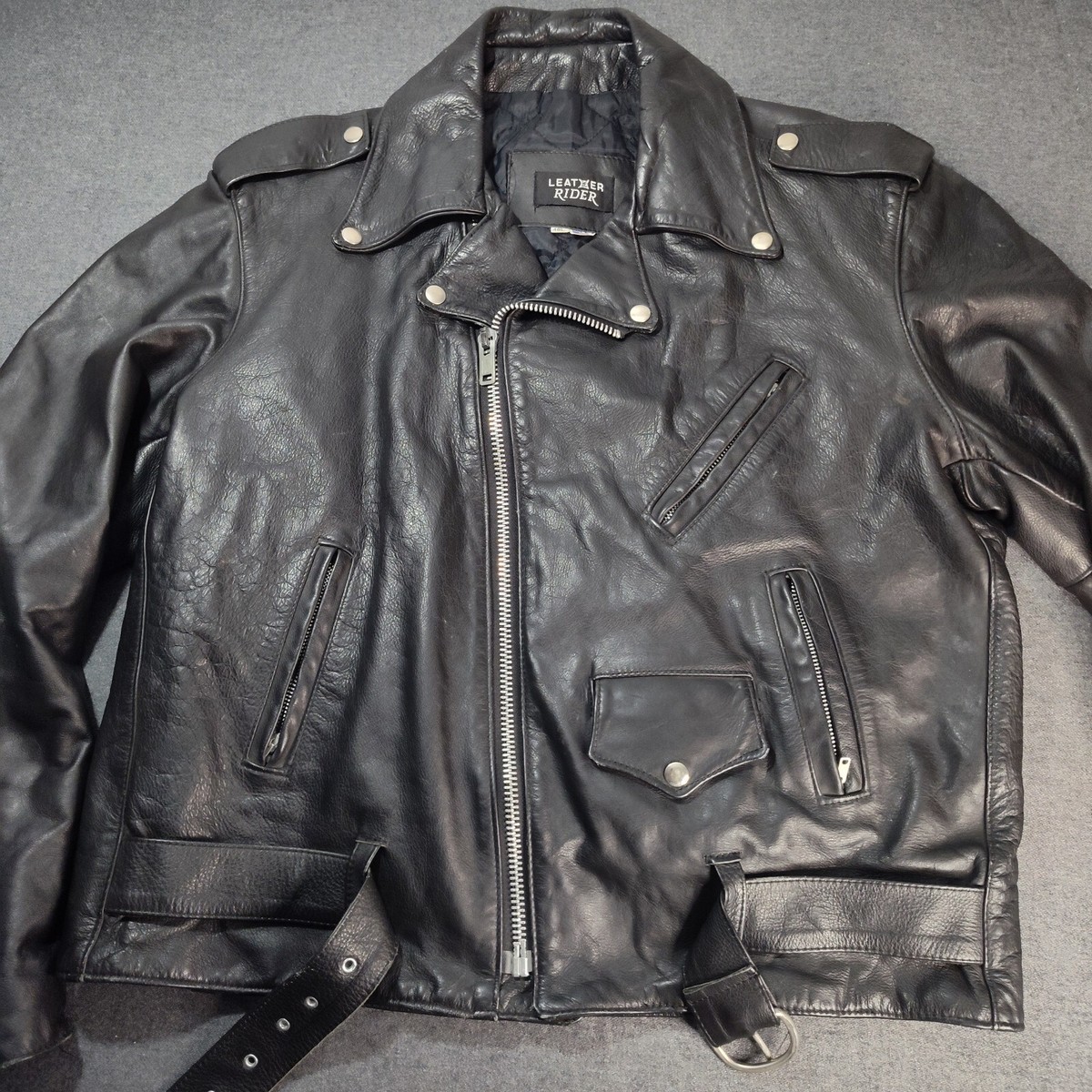 ジャケット・アウター Ameri Vpasting like fake leather jacket USED LIKE SYNTHETIC LEATHER JACKET（ライダースジャケット