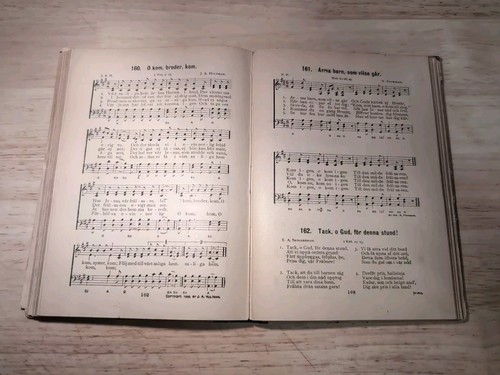 Antique 1896 Swedish Hymnal "Jubelklangen" (The Joyful Sound) Hardback Book - Imagen 14 de 22