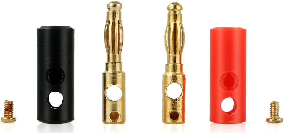 ✅ Bananenstecker 4mm Stecker vergoldet Banana Lautsprecher Kabel Laborstecker - Bild 4 von 4