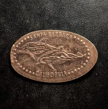 Santa Barbara CA Dolphins - Press Coin Elongated Penny Souvenir