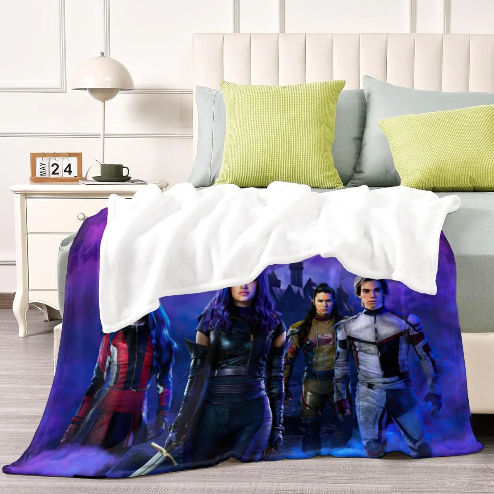 Descendants Flannel Blanket, Soft Fleece for Sofa and Bed, Cozy Lightweight Gift