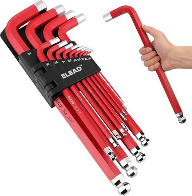 Jumbo Hex Key Allen Wrench Set | 13-Piece SAE 5/64''-3/4'' | Long Ball End Dura...