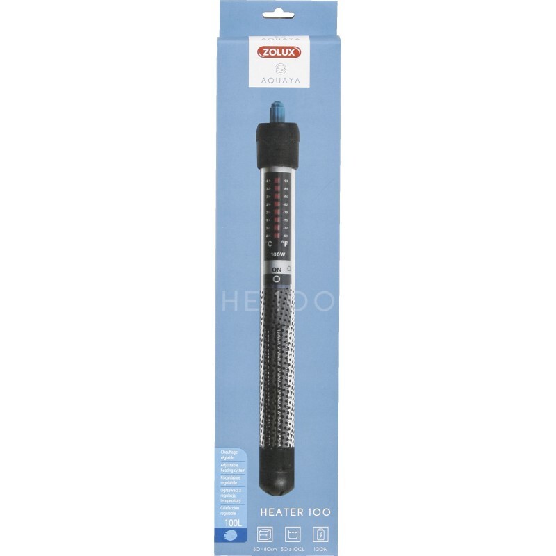 Chauffage aquarium Aquaya Heater 100 Zolux : thermo-plongeur étanche pour bac d'eau douce
