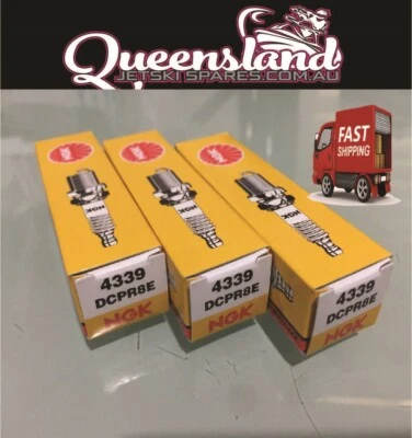 SEADOO 4TEC 1500 GTR RXP RXT GTI GTX GTS NGK Spark Plug Set of 3 DCPR8E Sea Doo