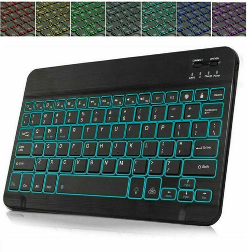 Hintergrundbeleuchtete Bluetooth Tastatur für iPad Pro 11 12.9 9./8. 10.2 10.9 9,7" Luft - Bild 17 von 21