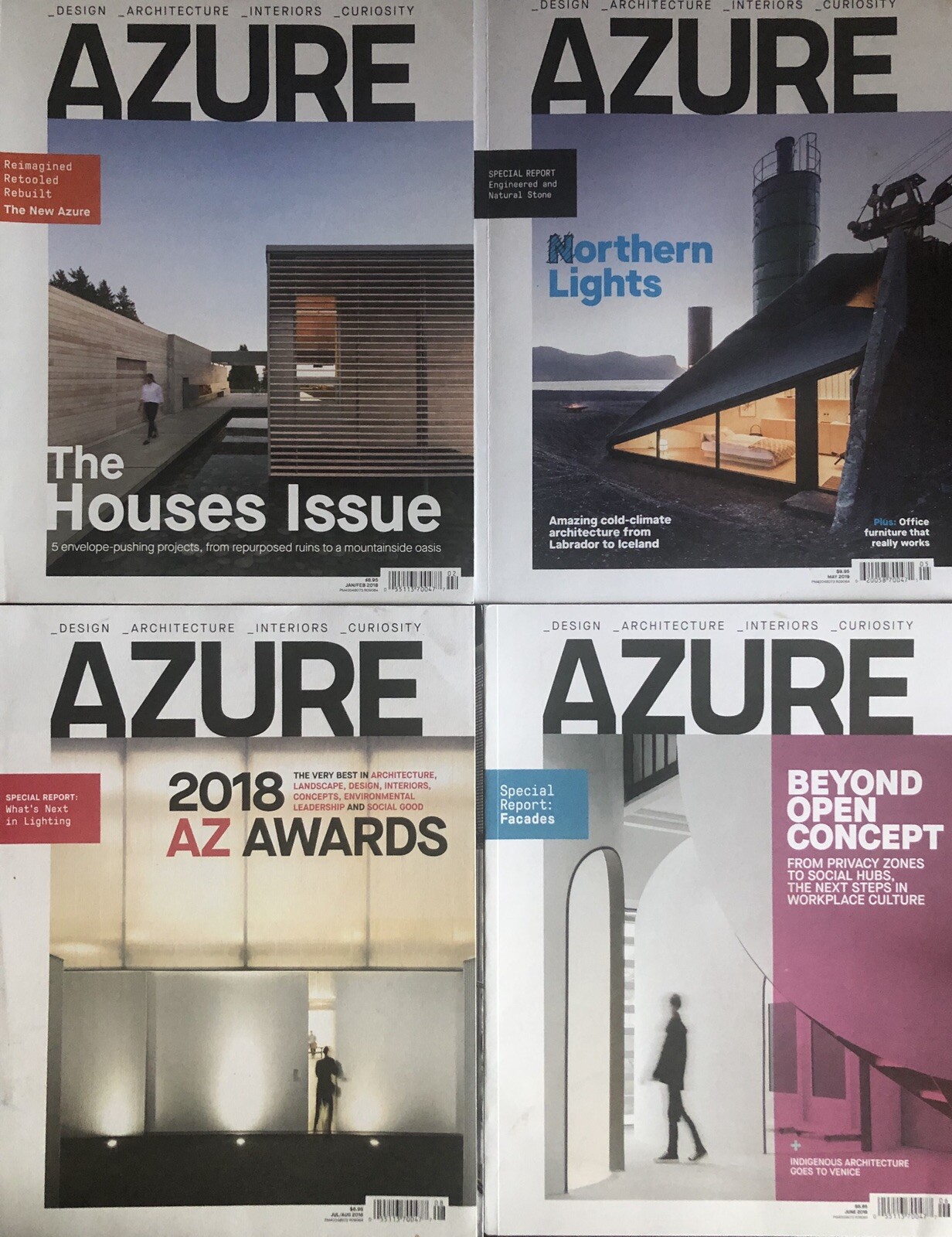 Azure Magazine - 4 Issue Lot - Interior Design - Architecture ...