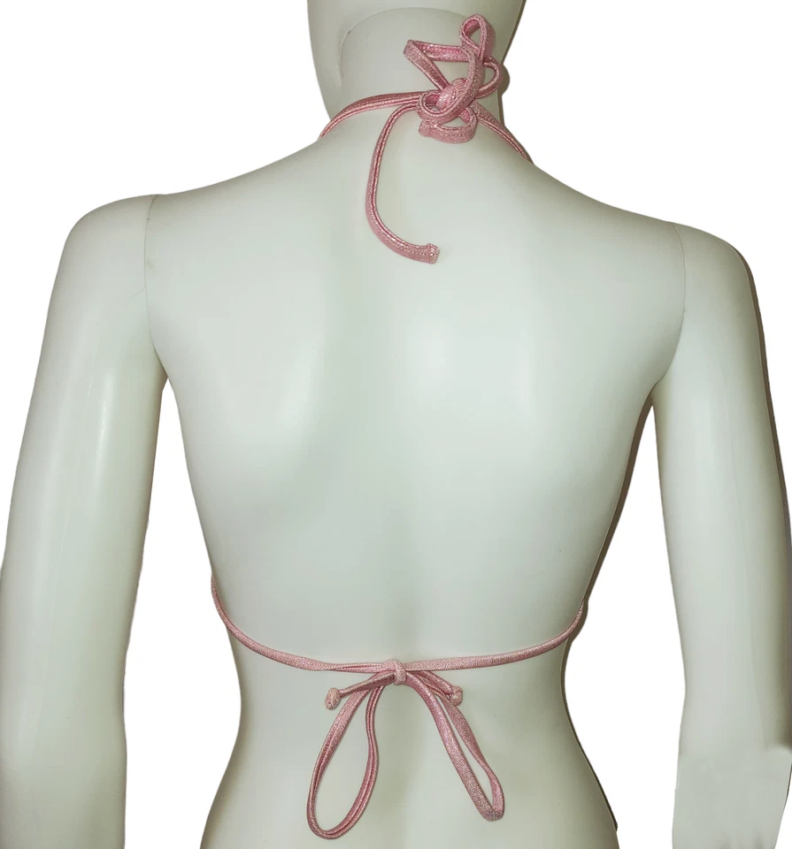 Top de bikini vintage con tachuelas de cristal Betsy Johnson Foto 3 de 4