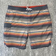 Goodfellow  Co Striped Swim Trunks Board Shorts Beach Summer Vacation Wear 36