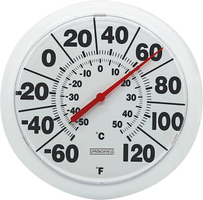 Indoor Outdoor Big and Bold Dial Thermometer, Wireless Thermometer with Easy to