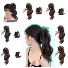 Short Wavy Ponytail Claw Ponytail Clip Hair Extensions Pony Tail As Human Real