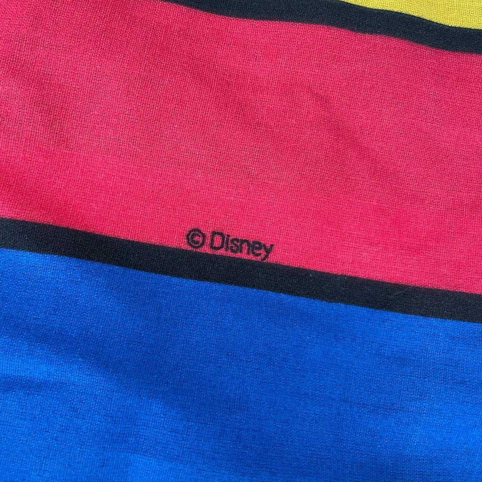 Cenefa a rayas arco iris Disney vintage años 90 panel cortina ventana superior bloque de color Foto 2 de 4