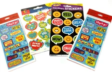 Stickers wth inspirations and encoragements with emoji, 4 sets new
