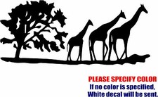 Cute Giraffes Safari Graphic Die Cut decal sticker Car Truck Boat Window 7"