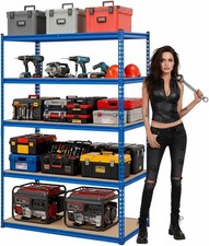 2500LBS Heavy Duty Garage Shelving 5-Tier Adjustable Storage Shelves Blue