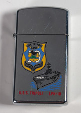 Vintage Zippo USS Tripoli LPH-10 - US Navy Lighter Vietnam-Era - Sparks