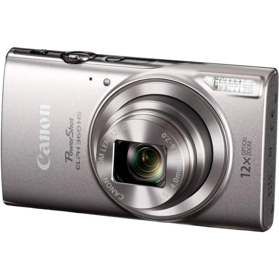 Canon PowerShot ELPH 360 HS/ IXUS 285 HS Digital Camera 12X Optical Zoom Silver - Image 2 of 4