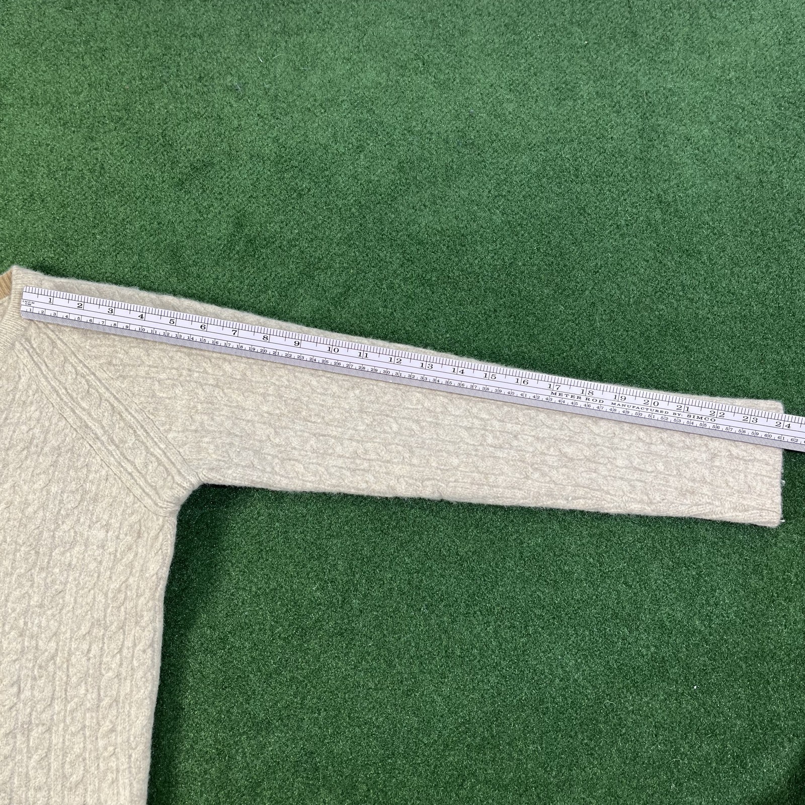 Calvin Klein Jeans Men's Sweater Heather Gray Cable Knit V Neck Size M gu image 7