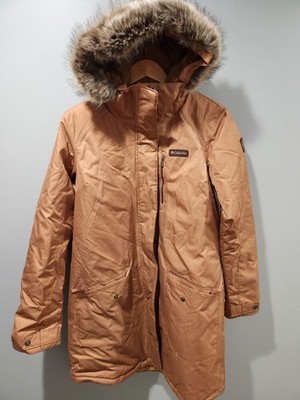 179975 Columbia Women's Suttle Mountain Long Insulated CAMEL BROWN SIZE LARGE