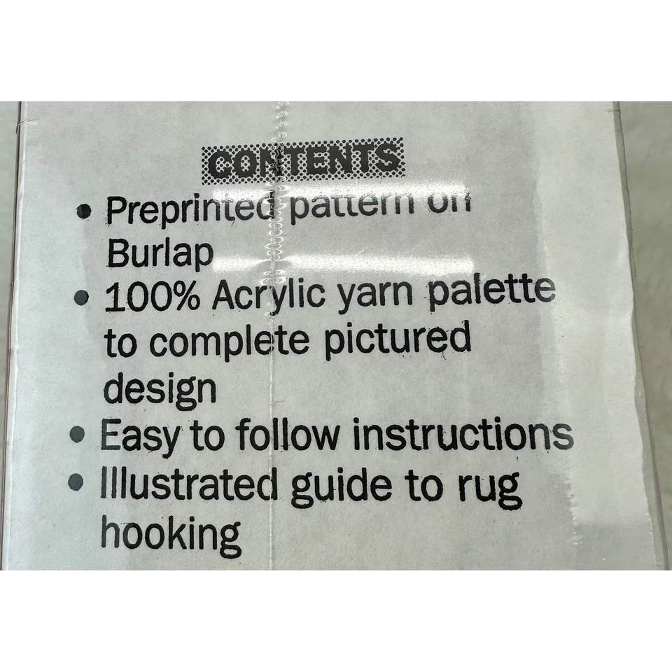 VTG NEW Heritage Rug Hooking Kit Star Santa Ho Ho Ho Be Jolly Christmas Holiday - Image 4 of 4