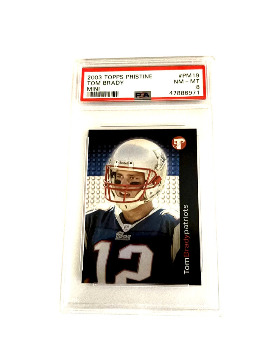 Tom Brady Professional Sports Authenticator (PSA) Football Grade 8