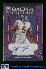 2023 Donruss Elite Kayvon Thibodeaux Back to the Future Signatures Purple #/25