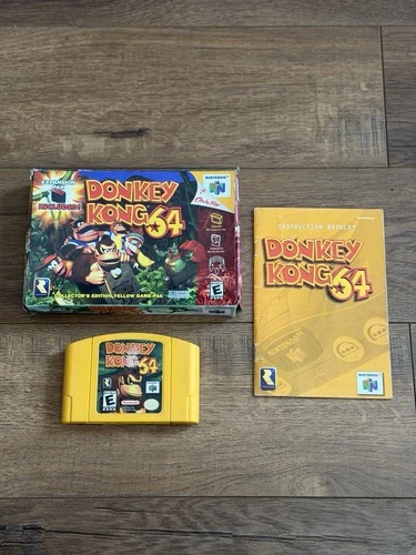 Donkey Kong 64 (Nintendo 64, N64, 1999) Complete in Box CIB *No Expansion Pak*