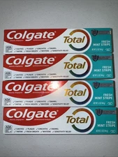 4x Colgate Total Bacterial Prevention Fresh Mint Toothpaste 5.1 oz ea Exp10/2026