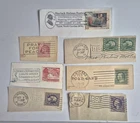 VTG US Stamps Fancy Cancel Lot of 7 early 1900s up Sharp Collection Flags ect