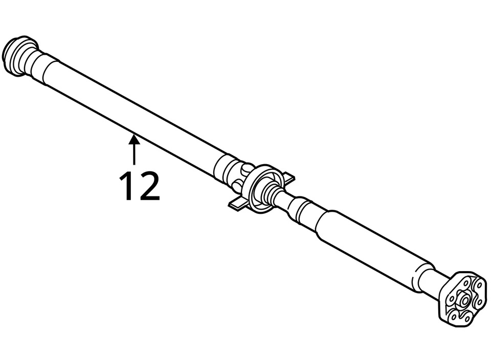 Rear Drive Shaft 4.4L Twin Turbo Fits 15-19 BMW X6M , 26107850370 Foto 4 de 4