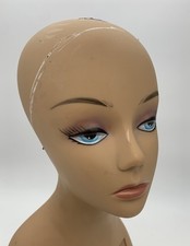 Wig Mannequin Head 19in Painted Face Salon Display Pole Mount