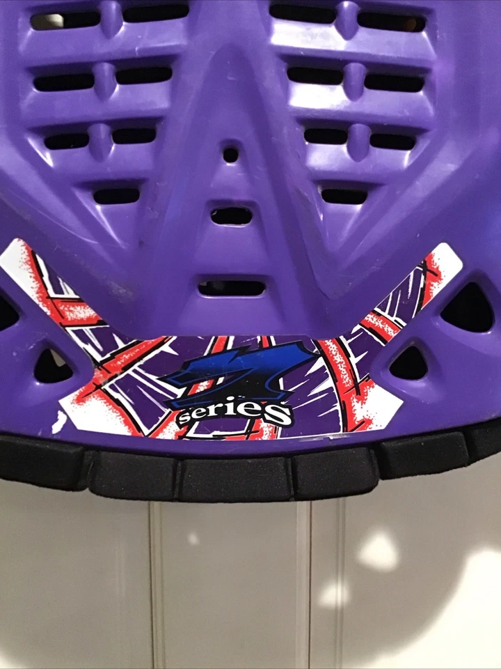 Protector de pecho vintage AXO Sport serie " 7" motocross púrpura amarillo Italia Foto 3 de 4