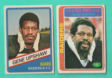 2 TOPPS GENE UPSHAW OAKLAND RAIDERS 1976 WONDER BREAD # 9 NM,1978 # 90 EX