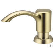 Built in Kitchen Sink Soap Dispenser Brushed Nickel with 12 Oz Large PET Lotio