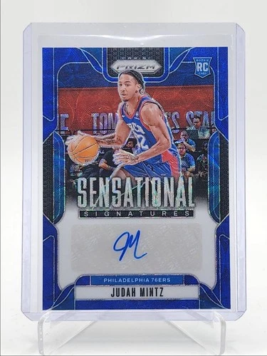 JUDAH MINTZ 2024-25 PRIZM ROOKIE SENSATIONAL BLUE CHOICE RC AUTO /49 Q4178