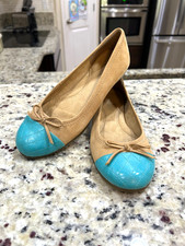 Aerosoles Beckon Leather Ballet Flat Tan Teal...