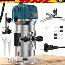 Elektrische Oberfr&auml;se 800W Holzfr&auml;se 30000 U/min Trimmer inkl. 15 Bohrer Set