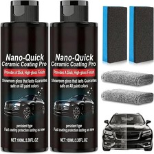 2PCS Nano-Quick Ceramic Coating Pro, Revolutionary Nano Spray for Car Detailing,
