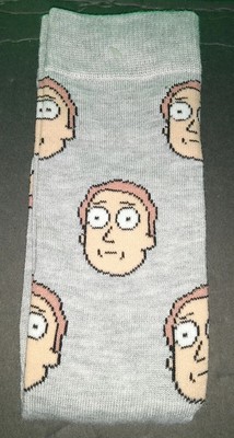 Rare New Without Tags WB Rick and Morty Men's Crew Socks Size 6-12 